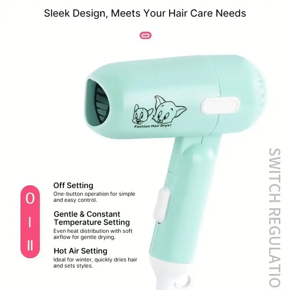 Cute Cartoon Foldable Mini Hair Dryer — 5