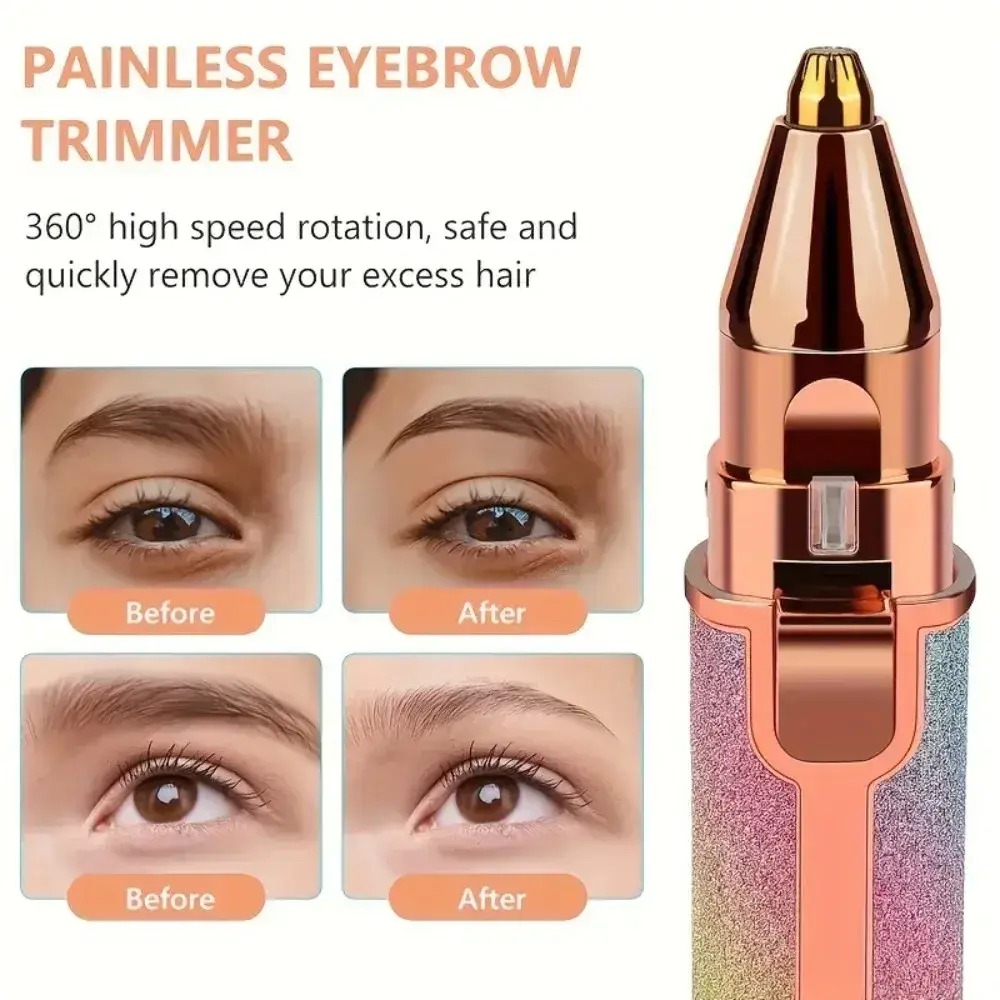 2-in-1 Rechargeable Electric Eyebrow Trimmer & Epilator — 3