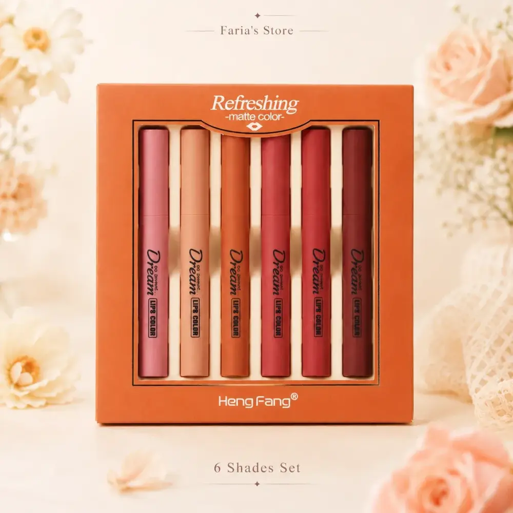 Heng Fang 6 Pcs Matte Lip Crayon Set — 2