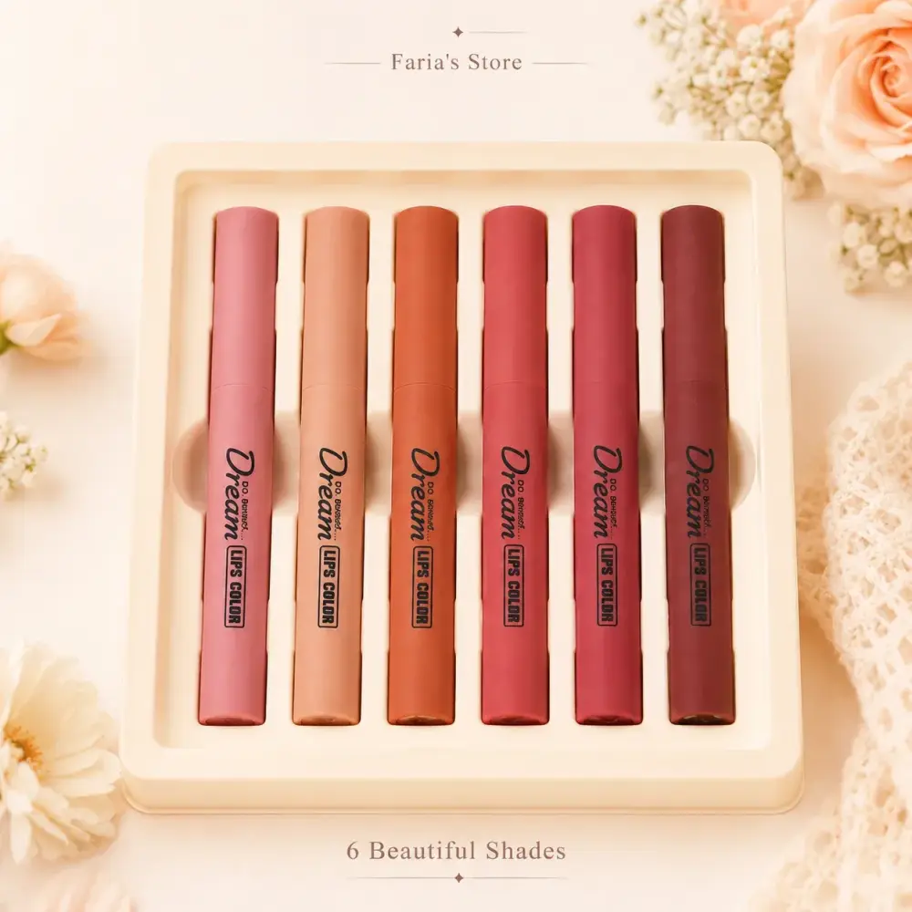 Heng Fang 6 Pcs Matte Lip Crayon Set — 3