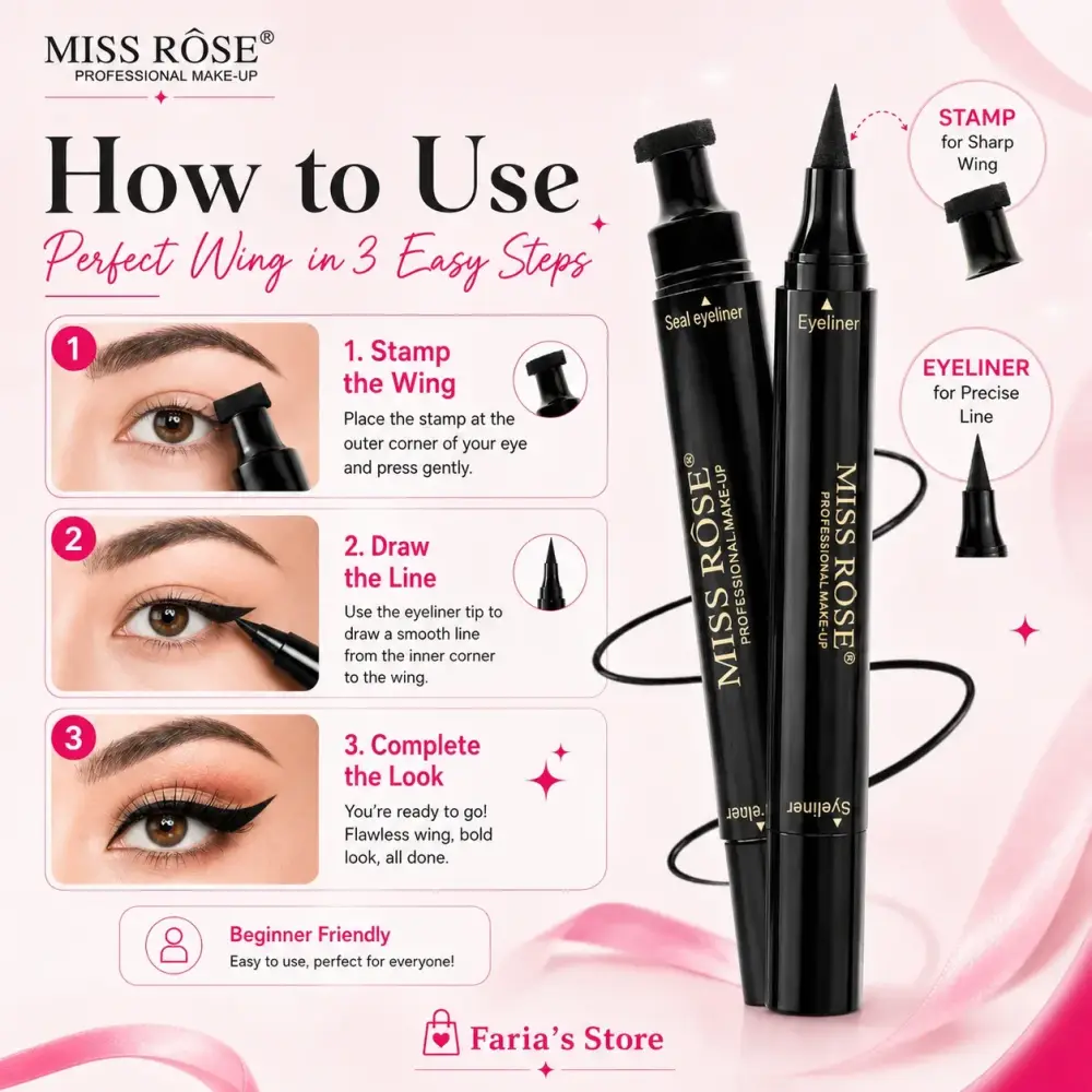 Miss Rose Magic 2-in-1 Winged Eyeliner Stamp — 2