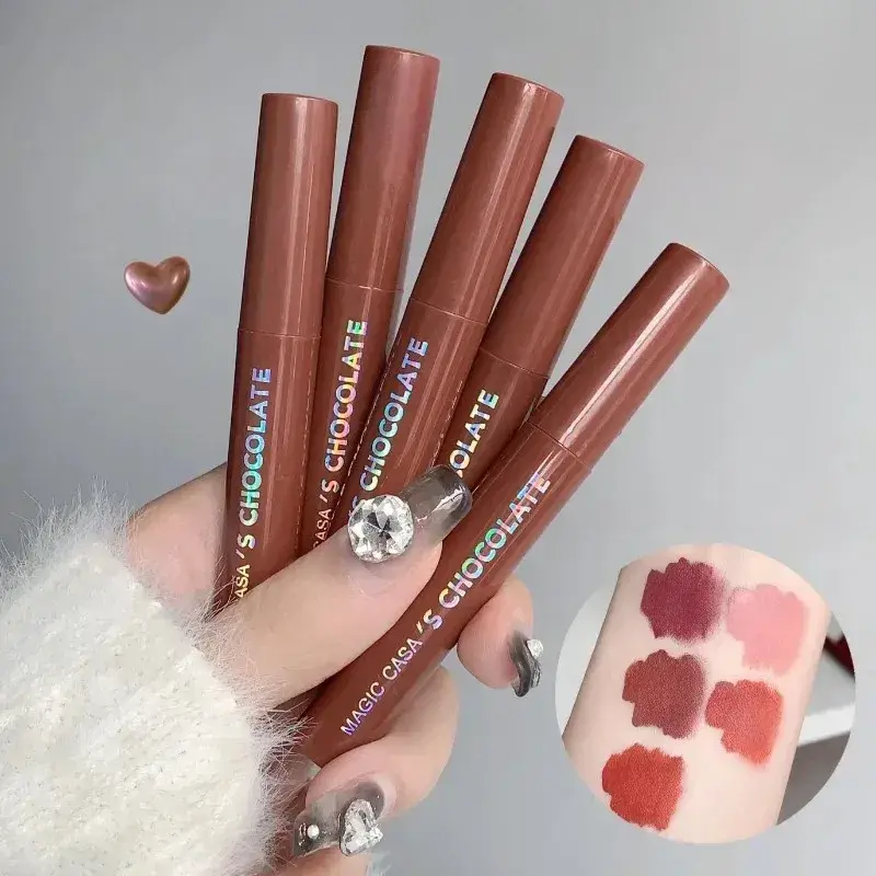 Magic Casa Chocolate Lips Glaze Matte Lipstick Set (5 Pcs) — 3
