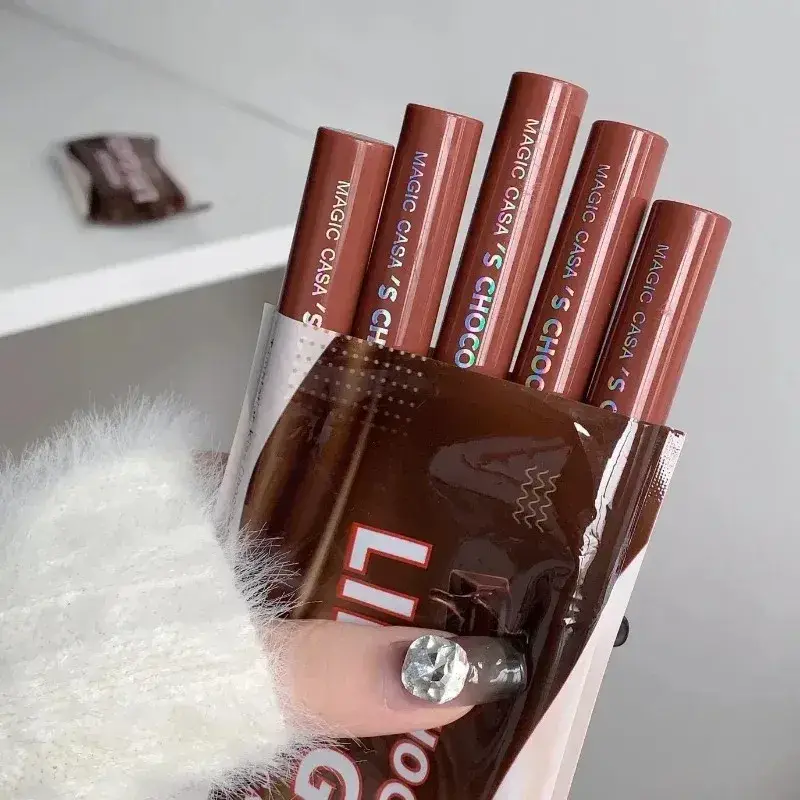 Magic Casa Chocolate Lips Glaze Matte Lipstick Set (5 Pcs) — 2
