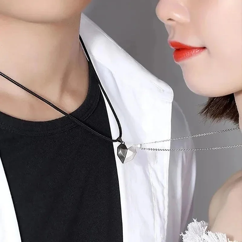 Magnetic Heart Couple Necklace (2 Pcs Set)